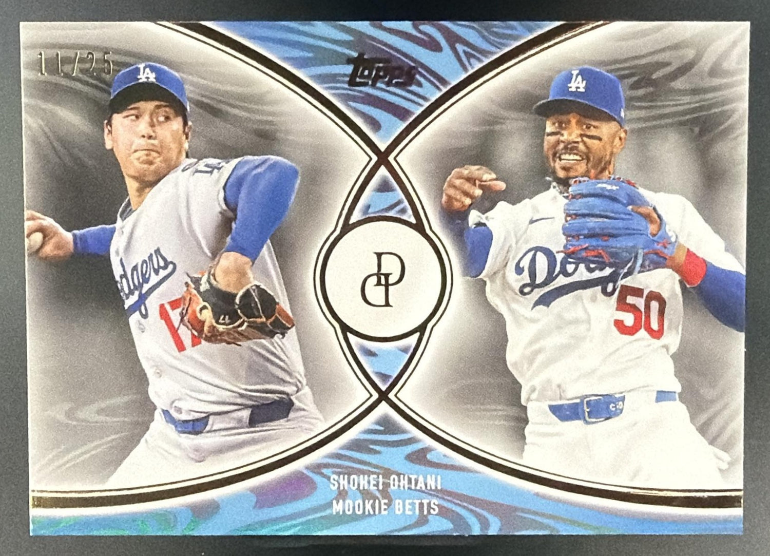 2026 Topps Dynamic Duals Shohei Ohtani Mookie Betts #6 Blue 11/25 Dodgers — front