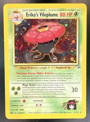 2000 Pokemon Gym Heroes Erika's Vileplume #005/132 Holo