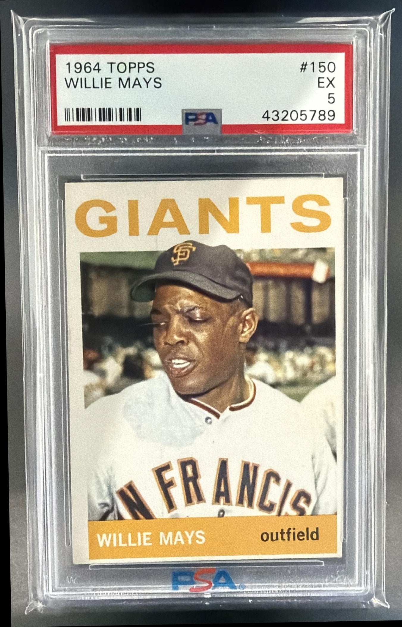 1964 Topps Willie Mays #150 Giants PSA 5 — front