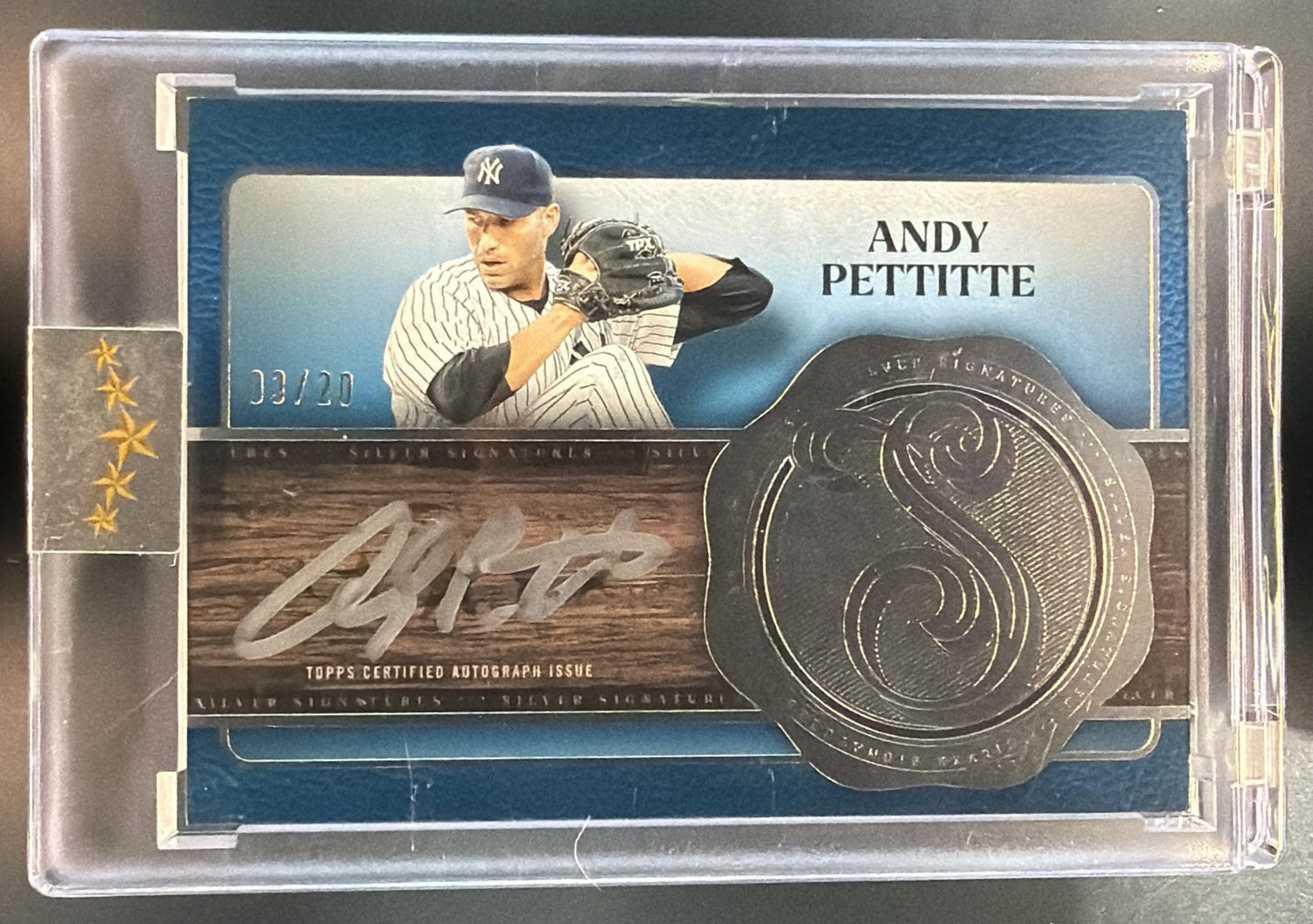 2025 Topps Five Star Andy Pettitte #FSS-AP Silver Signature Blue /20 Auto — front
