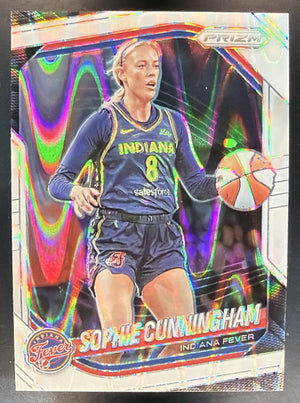 2025 Panini WNBA Prizm Sophie Cunningham #63 White Seismic Fever