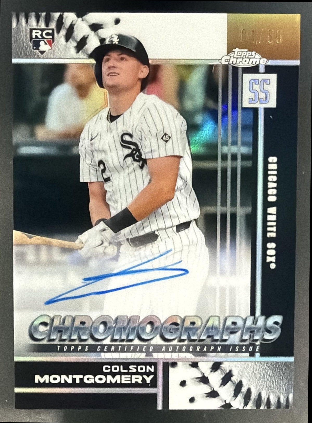2026 Topps Chrome Colson Montgomery #CHR-CM Chromographs Auto /50 RC SSP — front