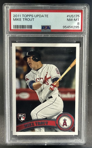 2011 Topps Update Mike Trout #US175 RC Angels PSA 8