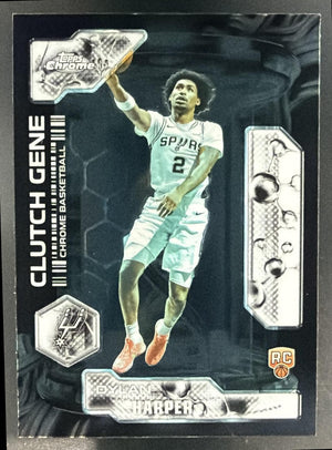 2025-26 Topps Chrome Update Dylan Harper #CG-12 Clutch Gene RC Spurs