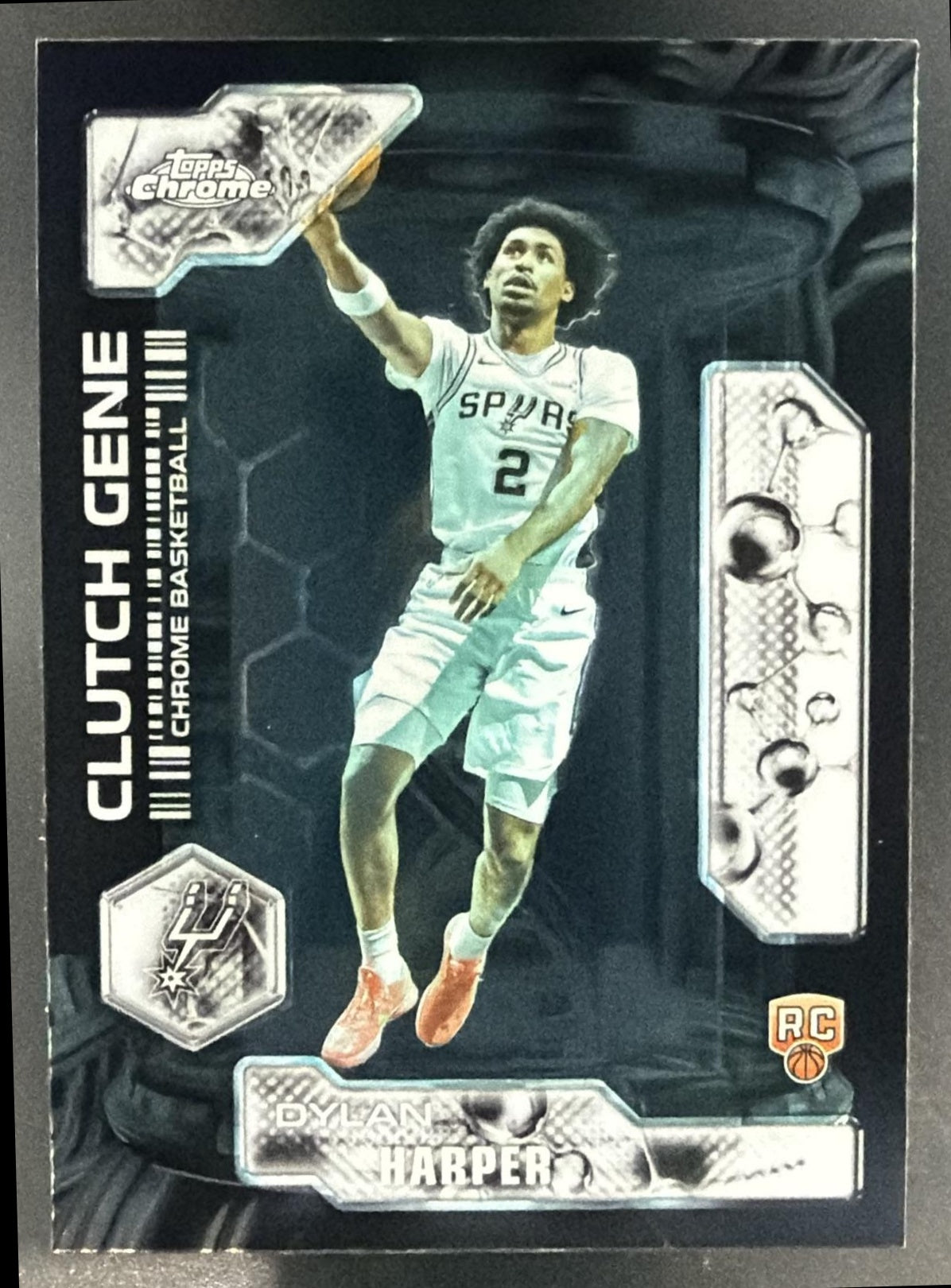 2025-26 Topps Chrome Update Dylan Harper #CG-12 Clutch Gene RC Spurs — front