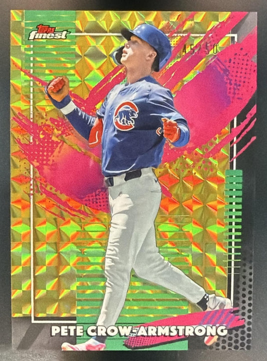 2026 Topps Finest Pete Crow-Armstrong #235 Rare Gold Geometric Refractor /50 — front