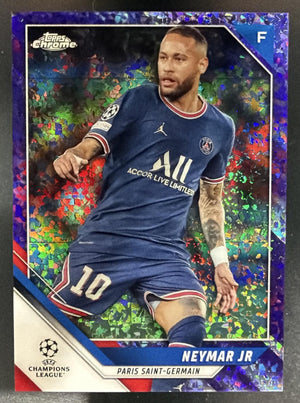 2021 Topps Chrome Champions League Neymar Jr Purple Mini Diamond Refractor /250