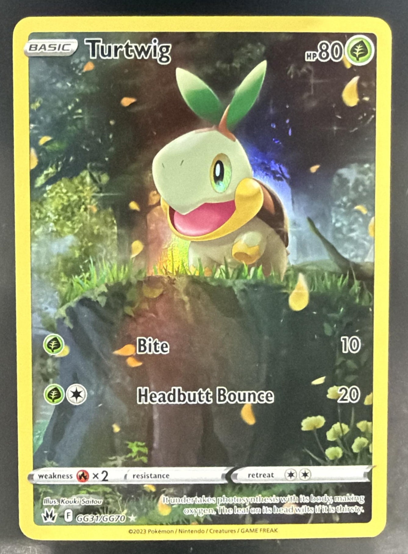 2023 Pokemon Sword & Shield Crown Zenith Turtwig #GG31/GG70 Galarian Gallery — front