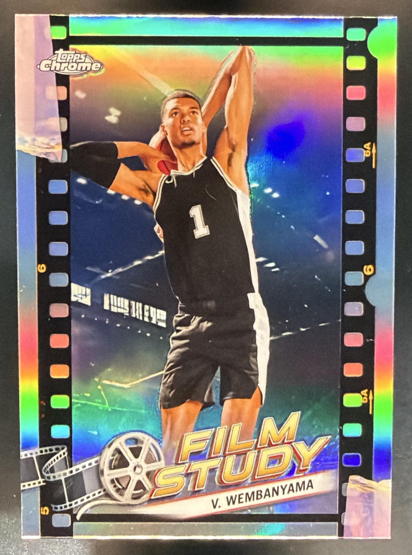 2023-24 Topps Chrome Victor Wembanyama #FS-13 Film Study RC Spurs — front