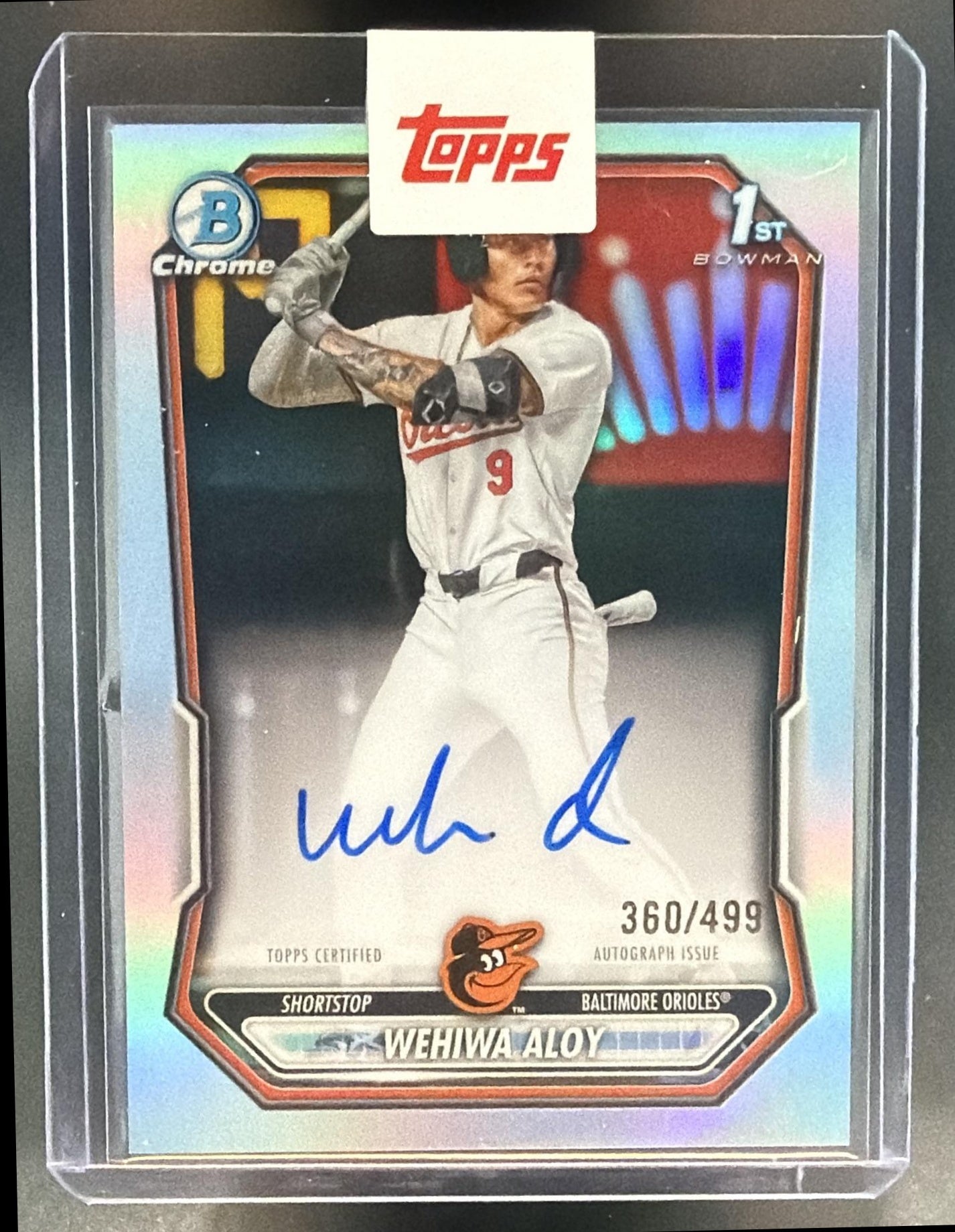 2026 Bowman Wehiwa Aloy #CPA-WA Chrome Auto Refractor /499 1st Prospect — front
