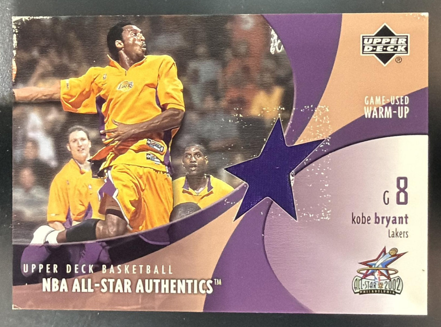2002-03 Upper Deck Kobe Bryant #KB-AW NBA All Star Authentics: Warm Ups Lakers — front