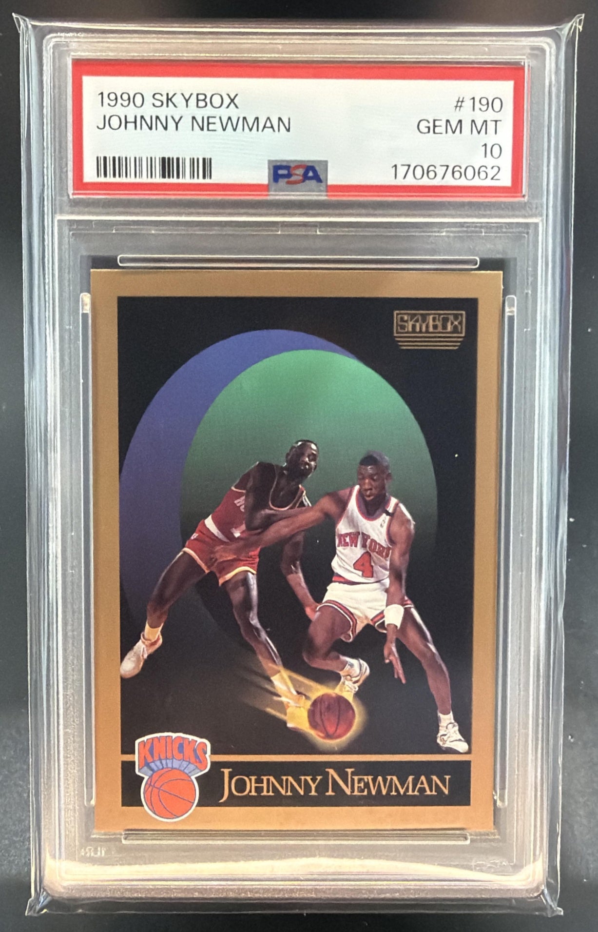 1990-91 Skybox Johnny Newman #190 Knicks PSA 10 — front