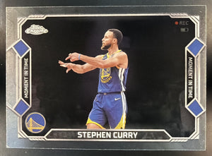 2025-26 Topps Chrome Update Stephen Curry #MT-2 Moment In Time Warriors