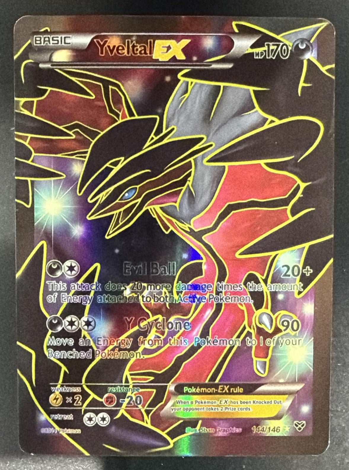 2014 Pokemon XY Yveltal #144/146 — front