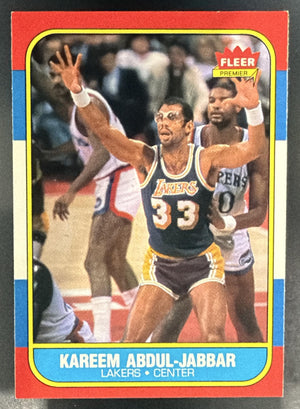 1986-87 Fleer Kareem Abdul-Jabbar #1 Lakers