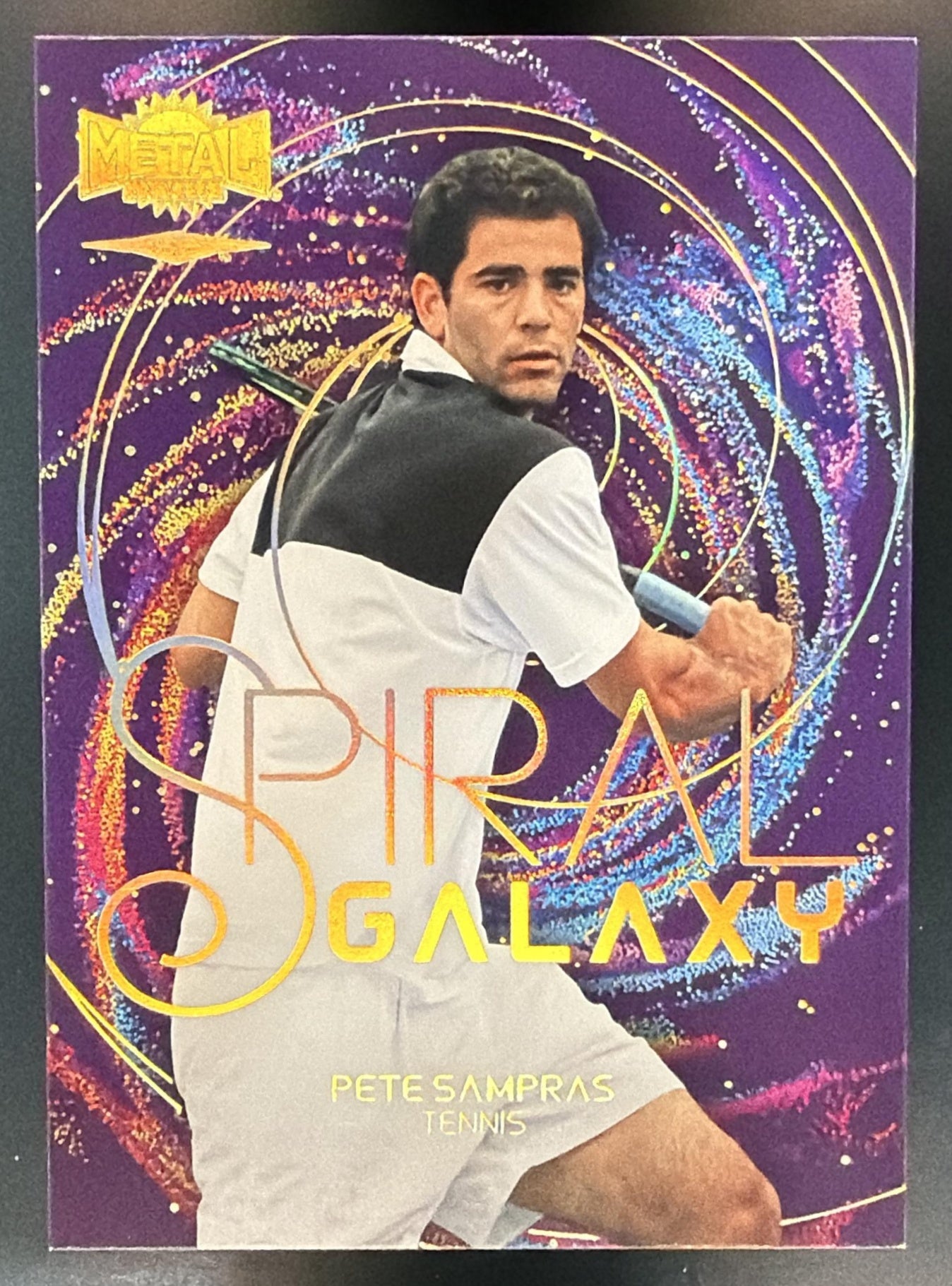 2026 Skybox Metal Universe SE Pete Sampras #SG-18 Spiral Galaxy — front