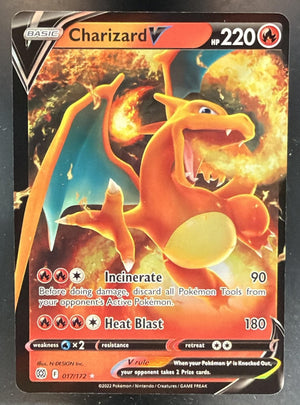 2022 Pokemon Sword & Shield Brilliant Stars Charizard V #017/172