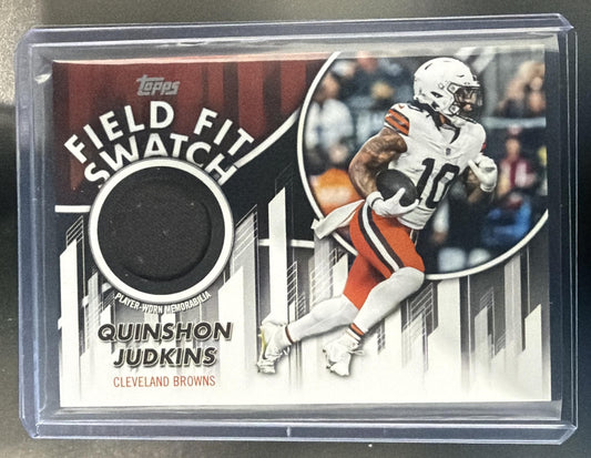 2026 Topps Quinshon Judkins #FFSC-QJ Field Fit Swatch Collection MEM Browns — front