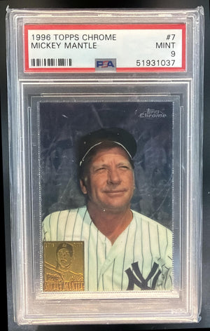 1996 Topps Chrome Mickey Mantle #7 Yankees PSA 9