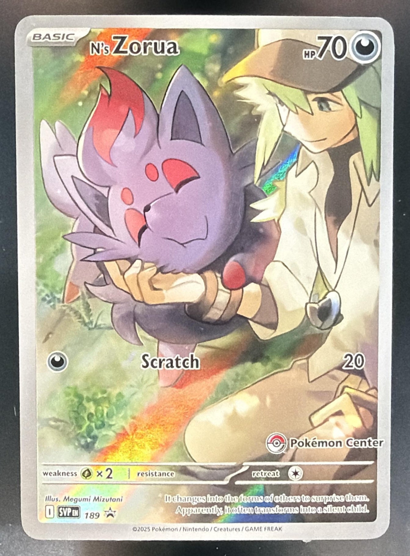 Pokemon SV Black Star Promos N's Zorua #189 2024 — front