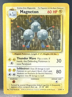 1999 Pokemon Unlimited Magneton #9/102 Set Rare Holo