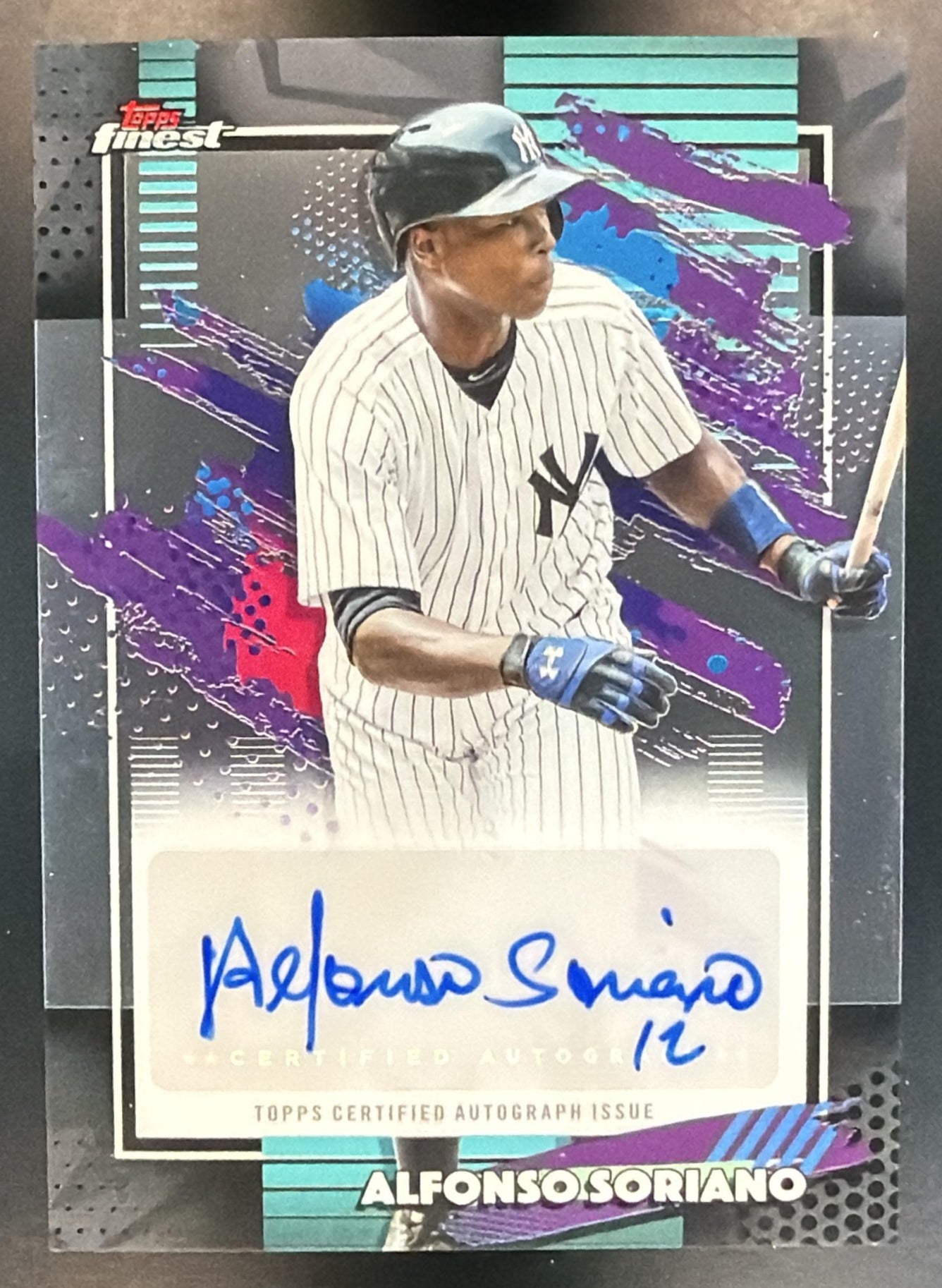 2026 Topps Finest Alfonso Soriano #FMA-AS Mega Auto Yankees — front