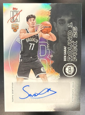 2025-26 Topps Signature Class Ben Saraf #RCC-BS Rookie Chrome Auto RC Nets