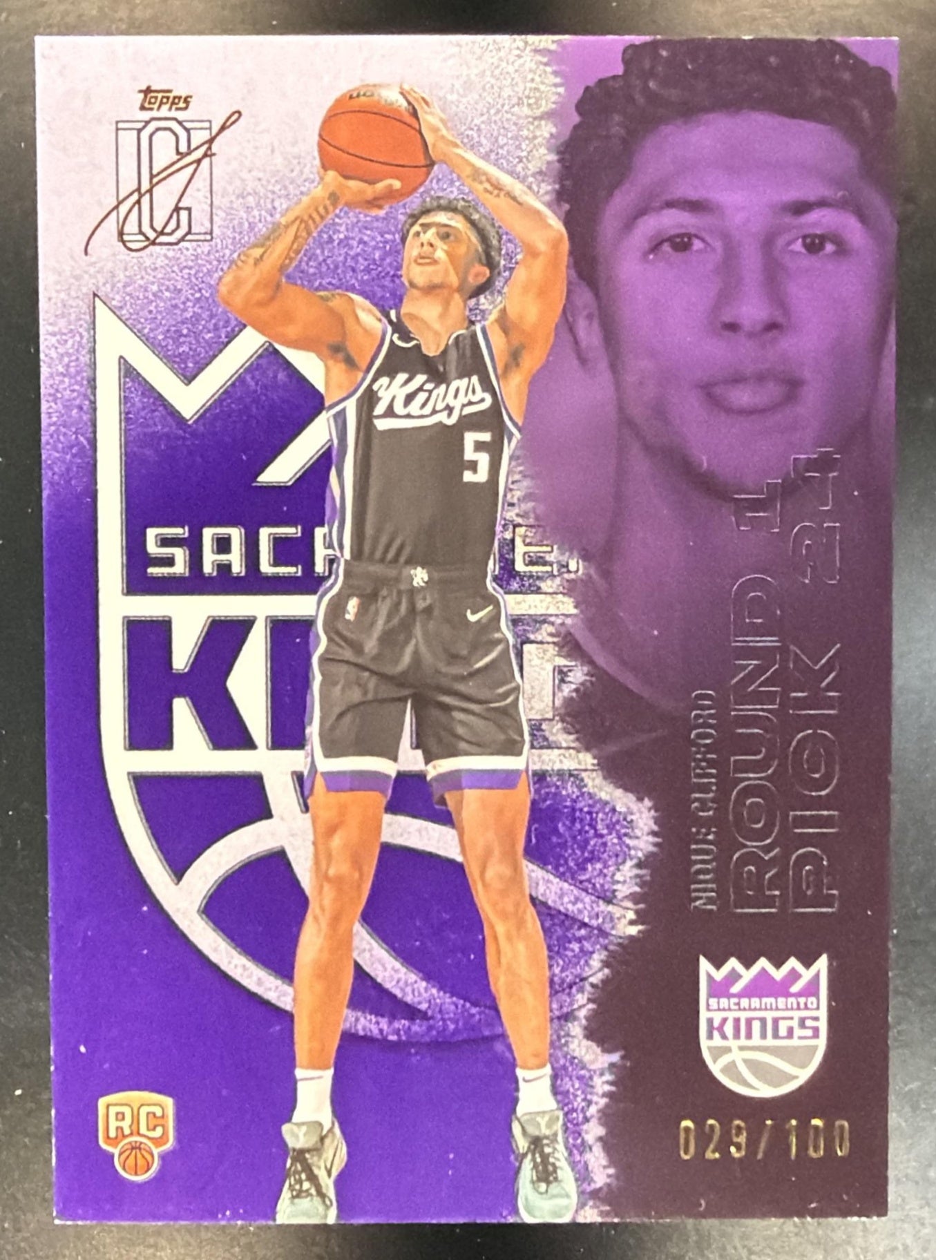 2025 Topps Signature Class Nique Clifford #120 Rookie Purple Foil /100 RC — front