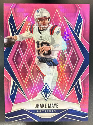2025 Panini Phoenix Drake Maye #111 Pink Winter Prizm 299/299 Patriots