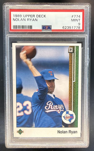 1989 Upper Deck Nolan Ryan #774 Rangers PSA 9