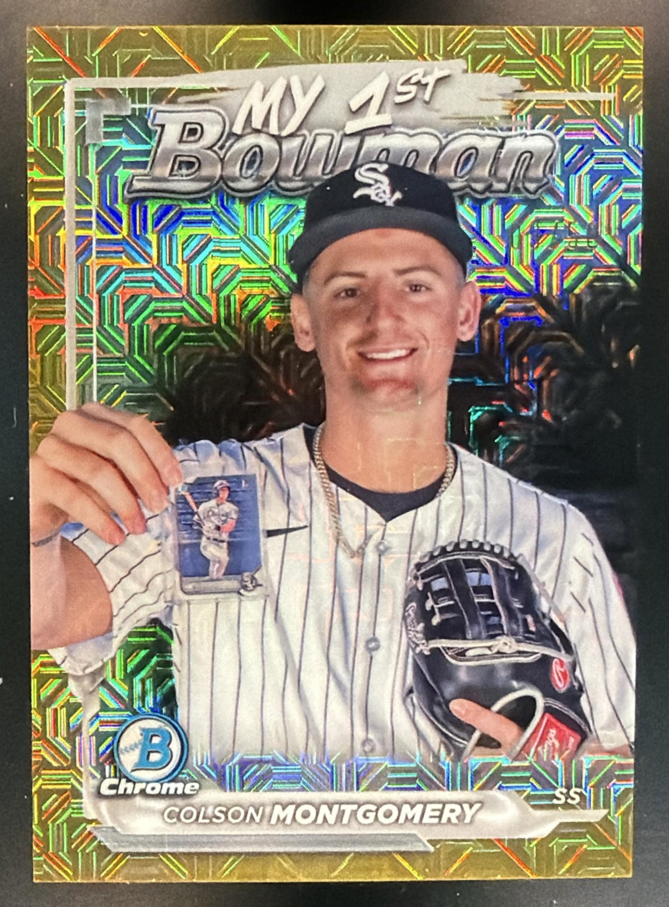 2024 Bowman Chrome Colson Montgomery My 1st Prospect Gold Mojo Refractor /50 — front