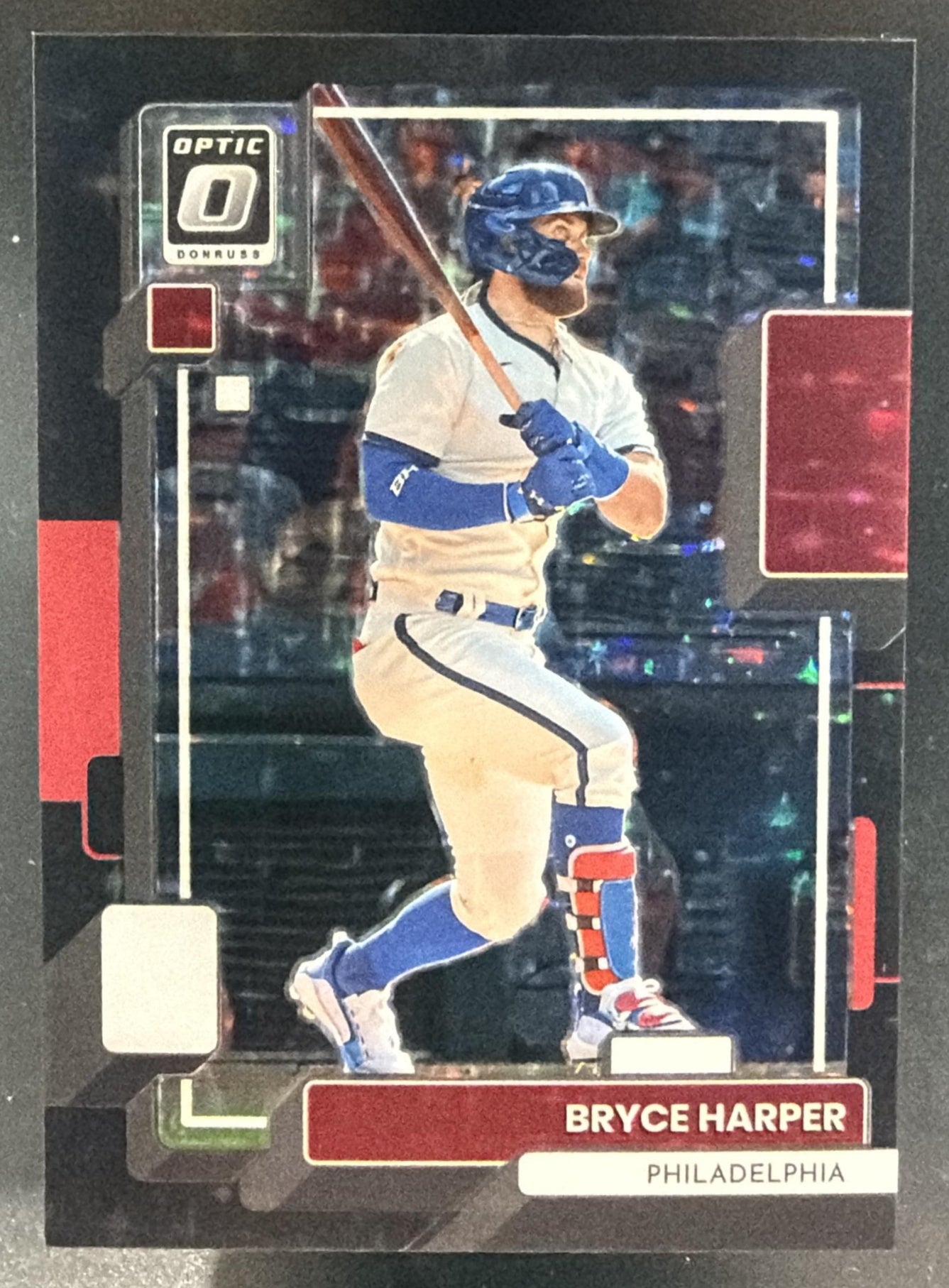 2022 Panini Donruss Optic Bryce Harper #200 Black Stars Prizm 46/149 Phillies — front