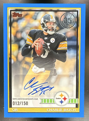 2026 Topps Charlie Batch #91AC-CBA 1991 Auto Blue 12/150 Steelers