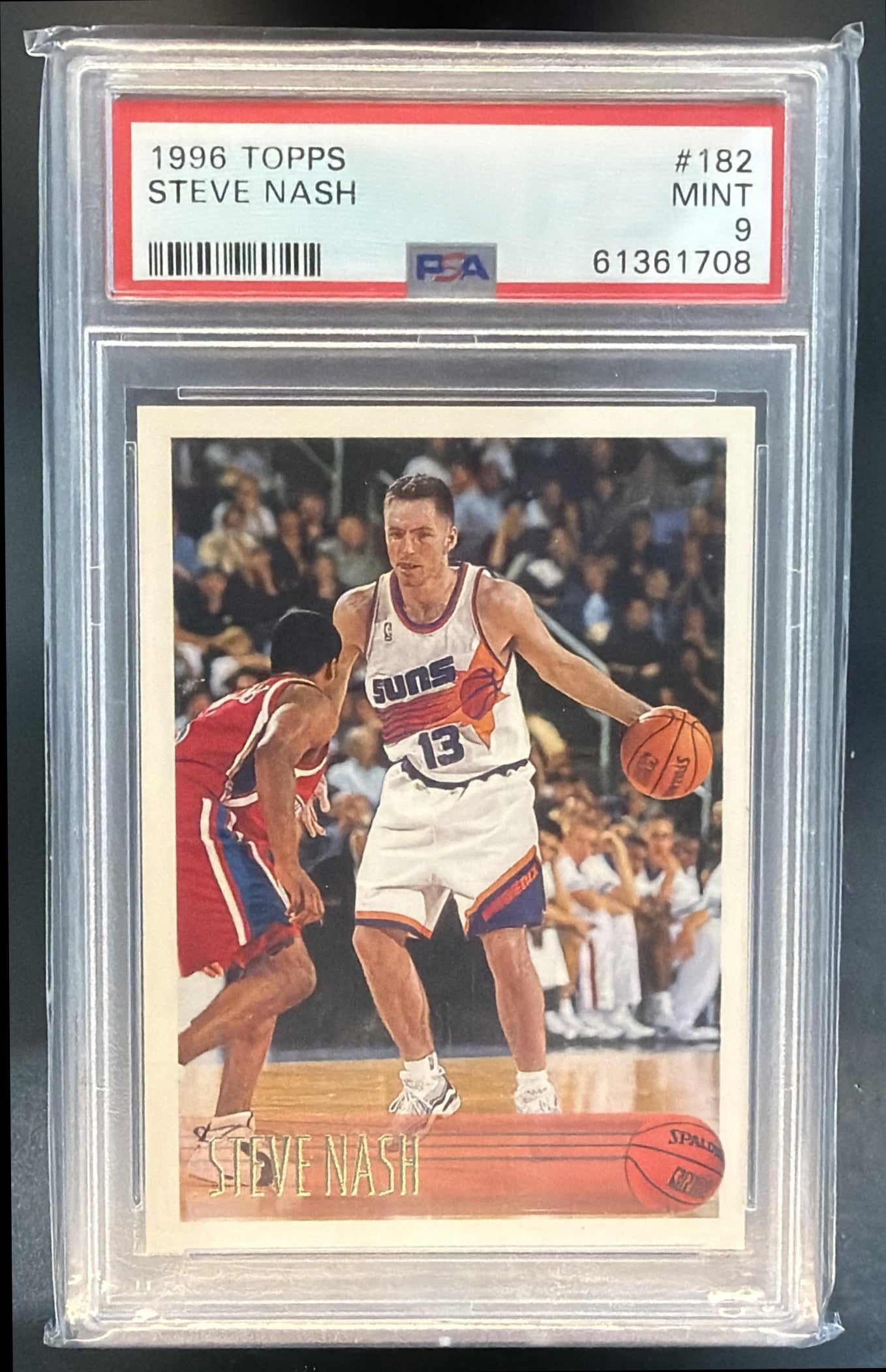 1996-97 Topps Steve Nash #182 RC Suns PSA 9 — front