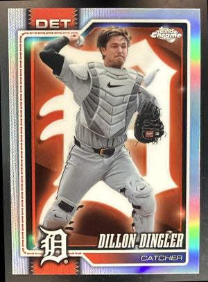 2026 Topps Chrome Dillon Dingler #18 Lightboard Logo Variation Tigers