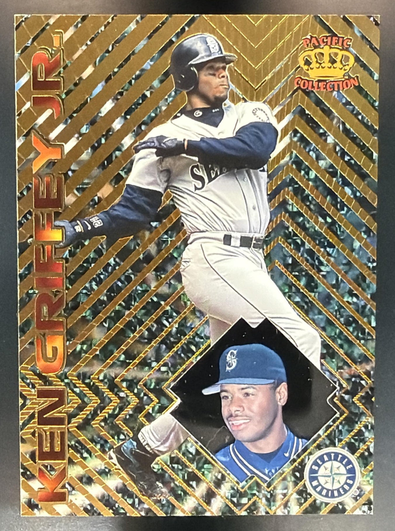 1997 Pacific Prism Invincible Ken Griffey Jr. #63 Mariners — front