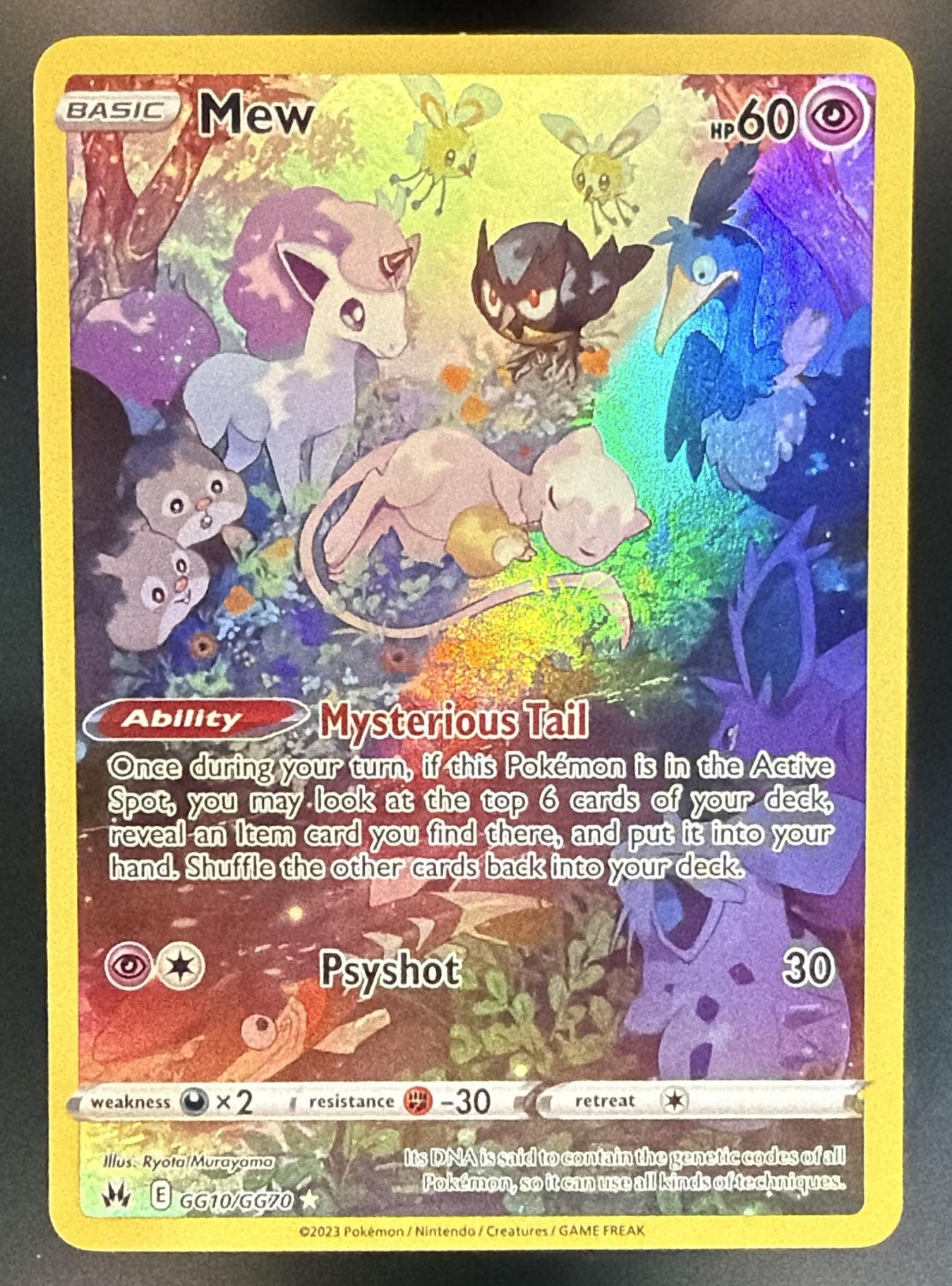 2023 Pokemon Sword & Shield Crown Zenith Mew #GG10/GG70 Galarian Gallery — front