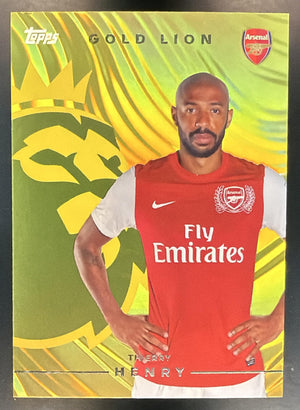2026-27 Topps Premier League Thierry Henry #GL 3 Gold Lion Arsenal