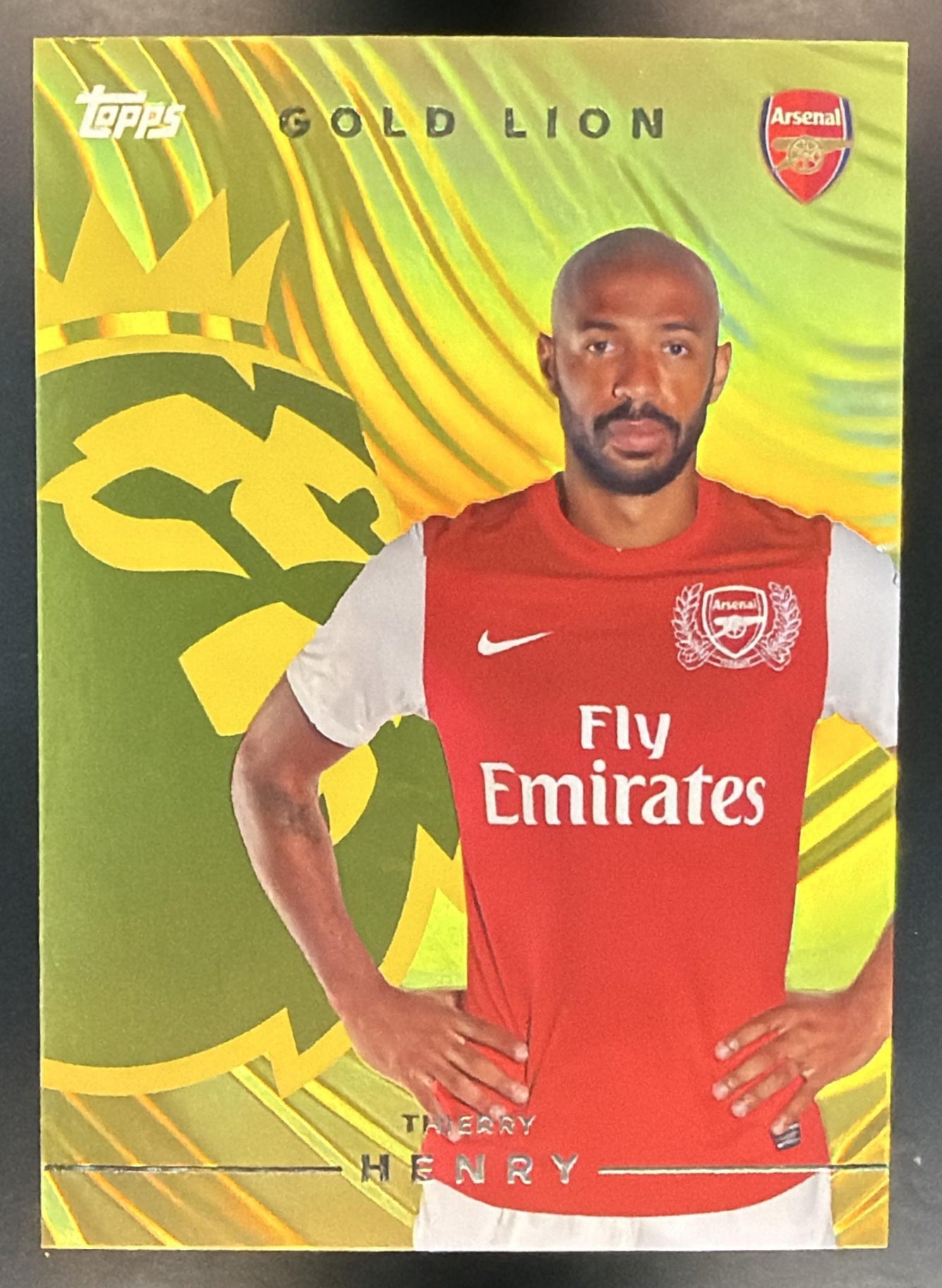 2026-27 Topps Premier League Thierry Henry #GL 3 Gold Lion Arsenal — front
