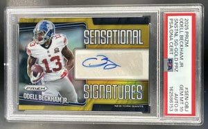 2025 Panini Prizm Odell Beckham Jr. Sensational Signatures Gold /10 Auto PSA 10