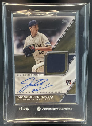 2026 Topps Series 1 Jacob Misiorowski Major League Material Auto MEM RC