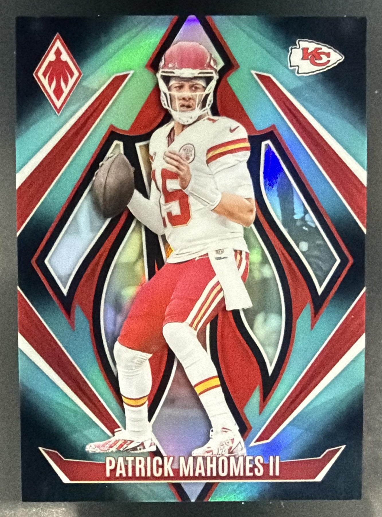 2024 Panini Phoenix Patrick Mahomes II #116 Teal Fade 36/72 Chiefs — front