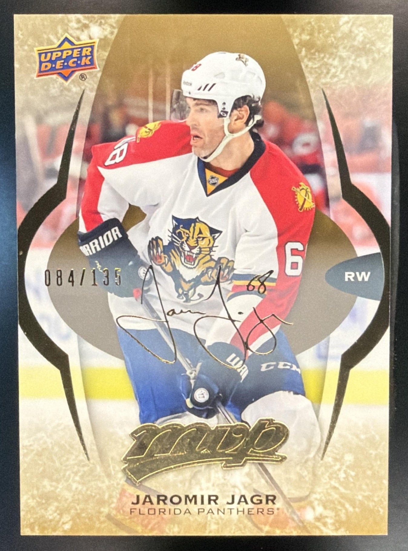 2016-17 Upper Deck MVP Jaromir Jagr #237 Gold Script 84/135 Panthers — front