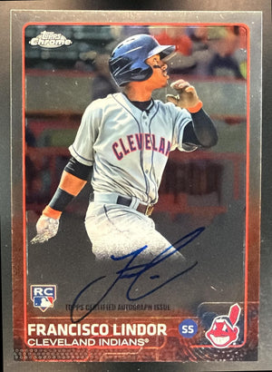 2015 Topps Chrome Francisco Lindor #AR-FL Auto Rookies RC Indians