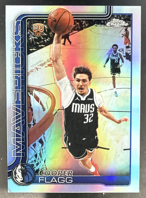 2025-26 Topps Chrome Update Cooper Flagg #151 Refractor RC Mavericks