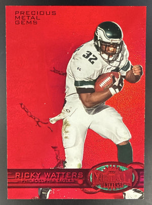 1997 Skybox Metal Universe Ricky Watters #39 Precious Gems 138/150 Eagles