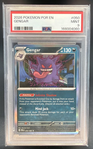 2026 Pokemon Perfect Order Gengar #050/088 Promos Cosmos Holofoil PSA 9