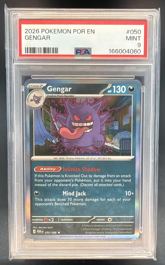 2026 Pokemon Perfect Order Gengar #050/088 Promos Cosmos Holofoil PSA 9 — front