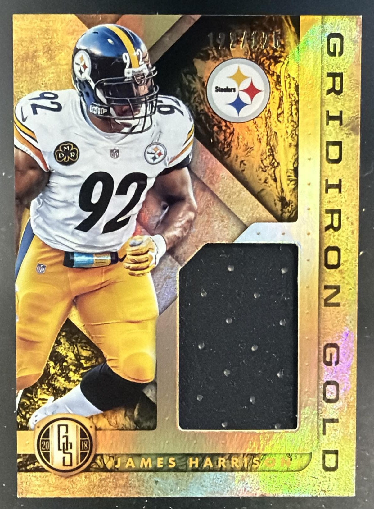 2018 Panini Gold Standard James Harrison #GG-18 Gridiron /125 Steelers — front
