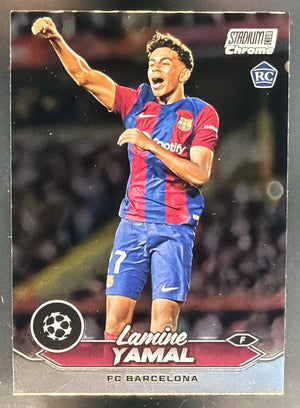 2023-24 Topps Stadium Club Chrome UEFA Lamine Yamal #27 RC Barcelona